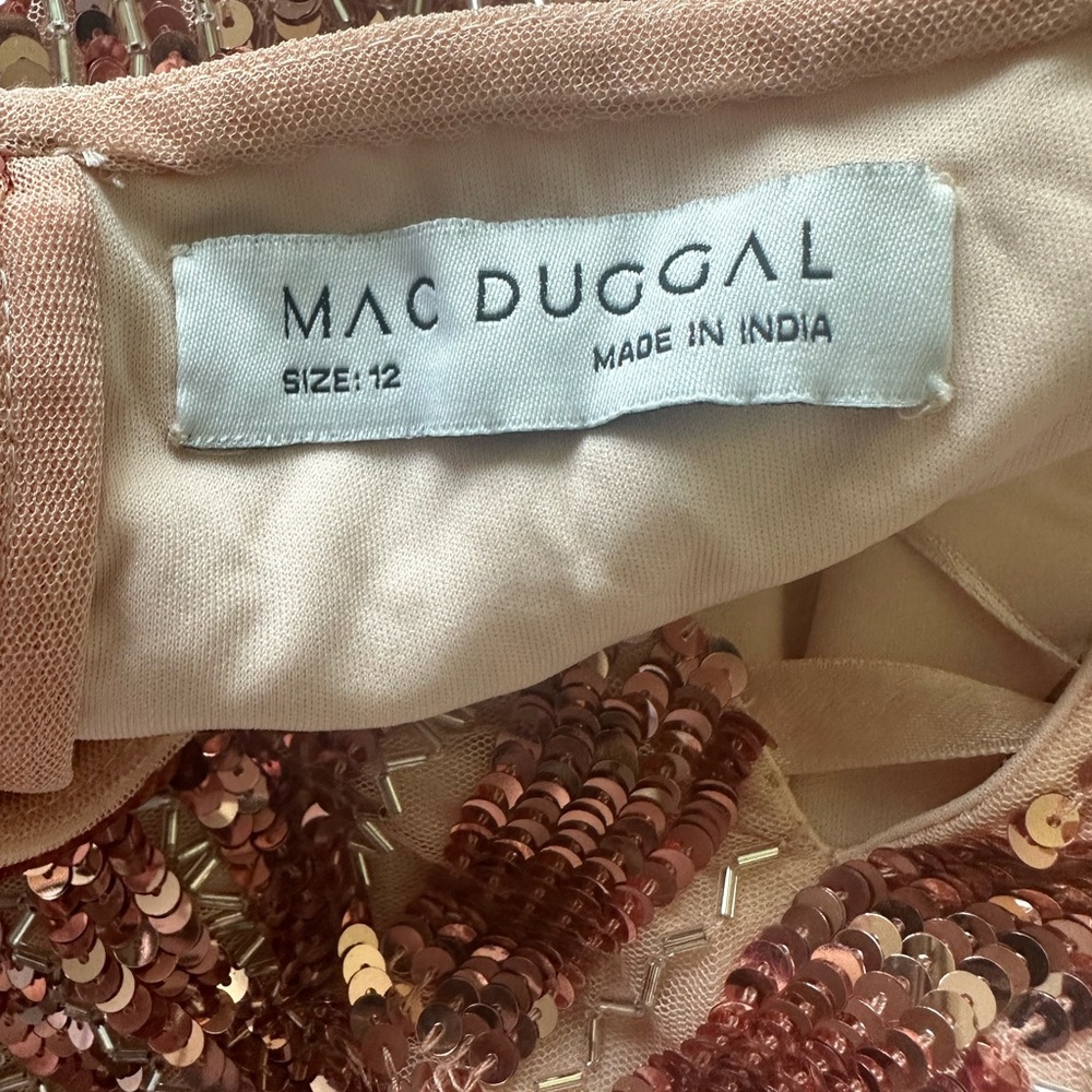 Mac Duggal Blush Sequin Maxi Dress - Picture 10 of 10